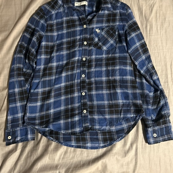 abercrombie kids Other - Abercrombie Kids Blue and Black Plaid Shirt